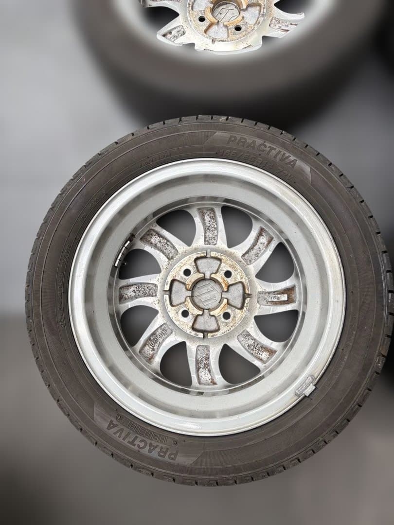 オススメ‼️スズキ純正14インチ 4.5J 23年165/55R14 4本セット⛰️