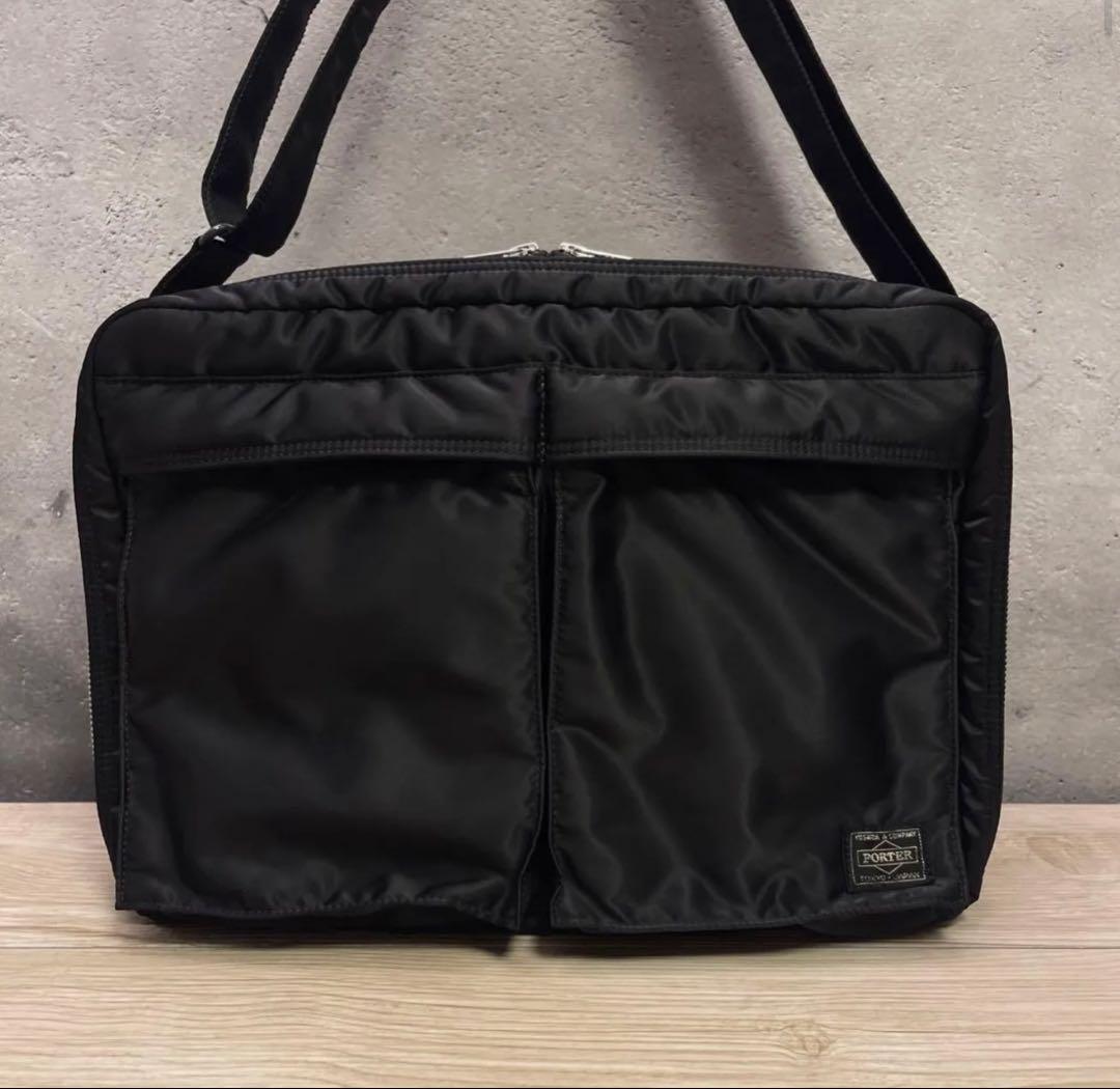 PORTER 2層式 タンカー ショルダーバッグ XL ブラック