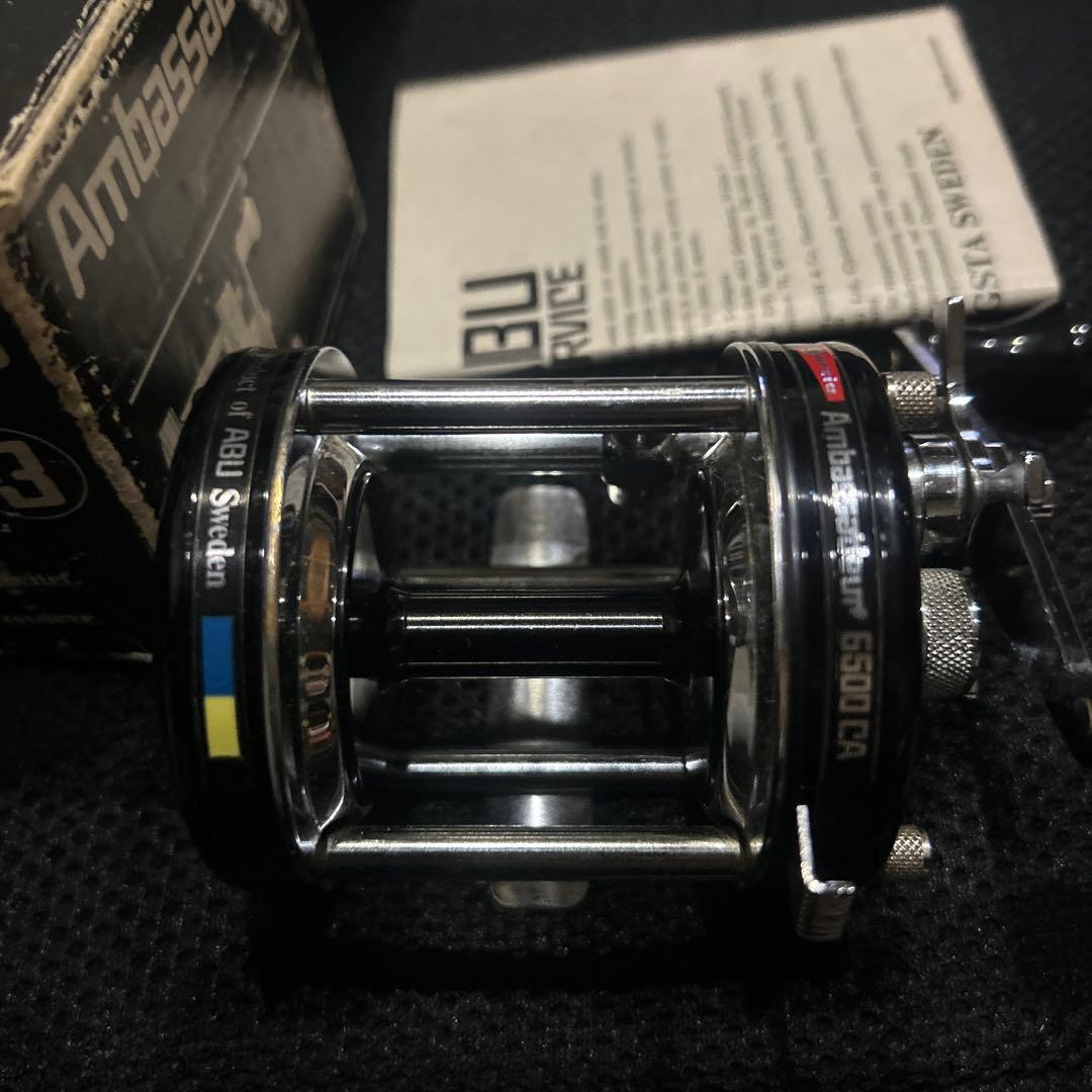 アンバサダー6500CA年代物青黄チェッカー雷魚