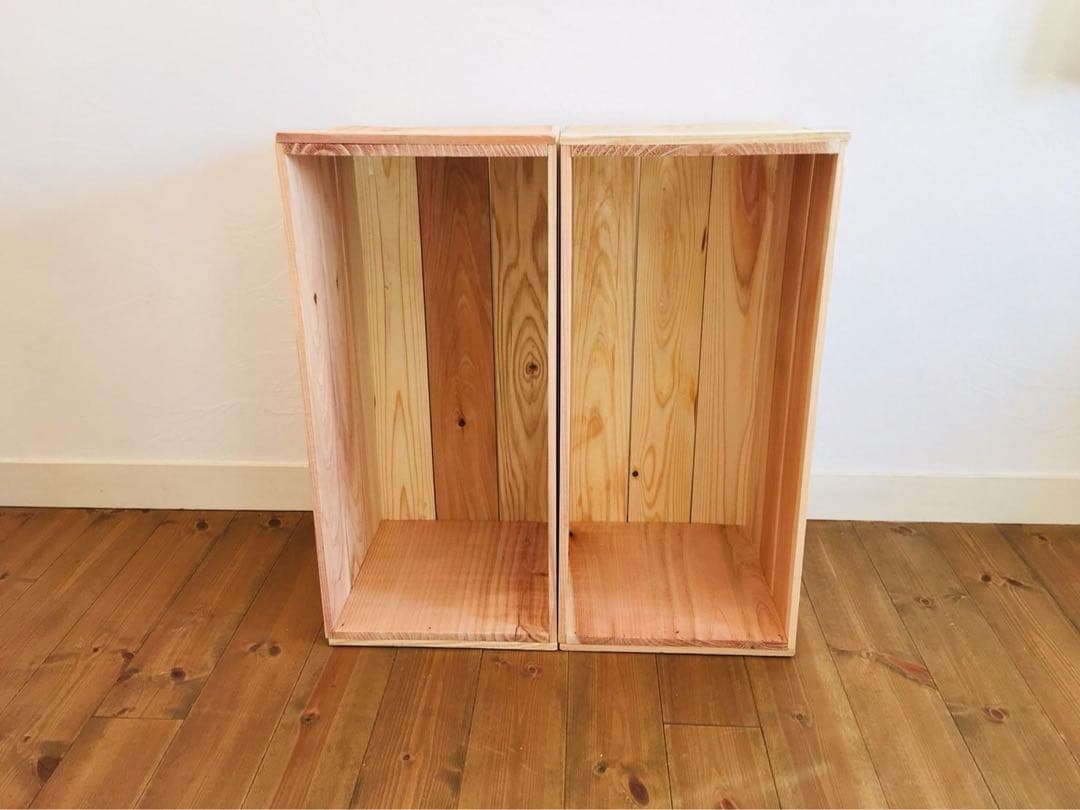 新品 りんご箱 8箱 // 木箱 本棚 収納 陳列 ケース まとめ売り 什器