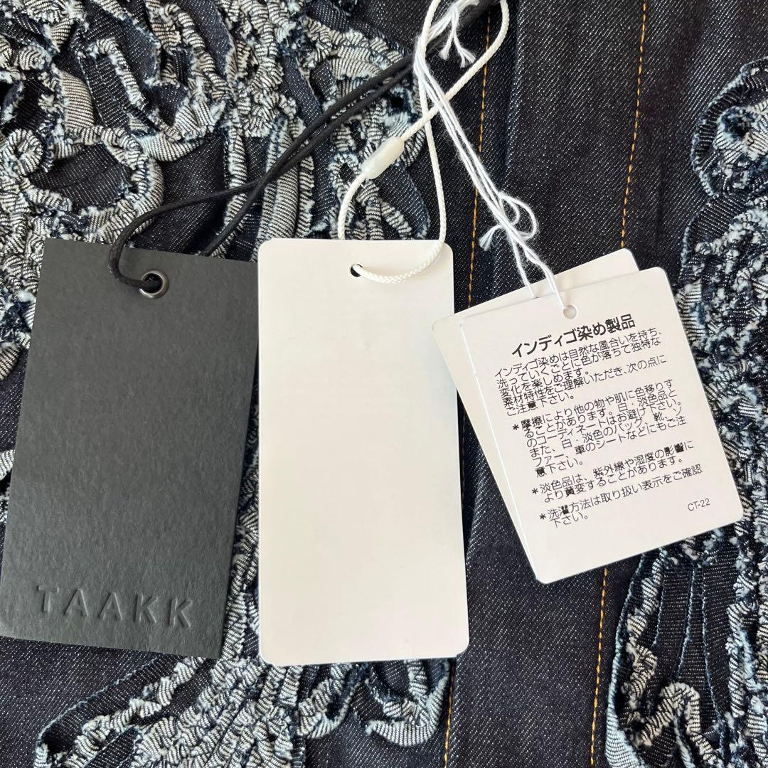 【未使用タグ付き】TAAKK ターク 25SS 刺繍デニムシャツ サイズ1 長袖