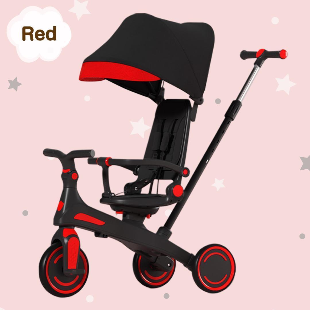 新品＊三輪車 手押し棒付き折りたたみ 7in1子供用 キッズバイク ベージュ