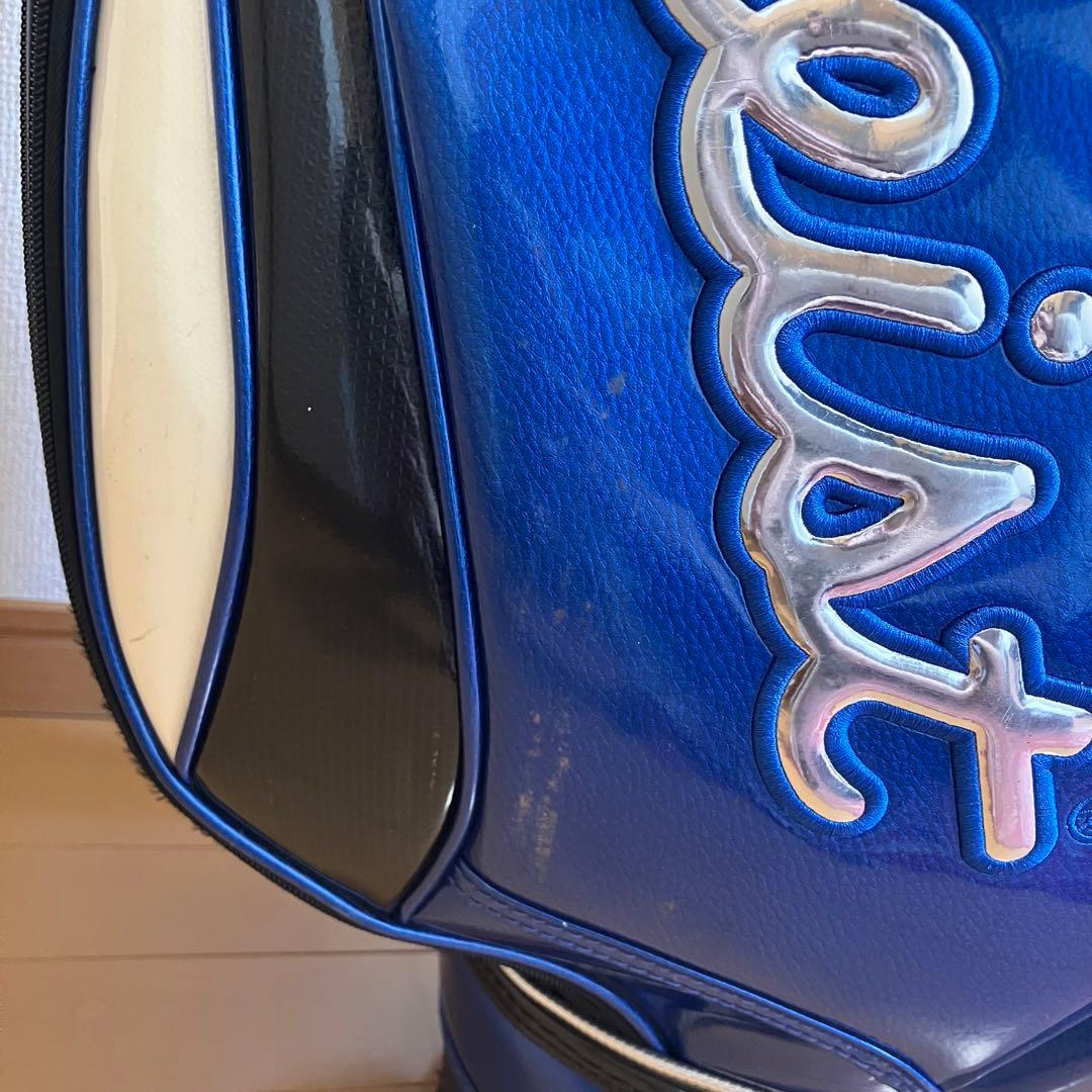 タイトリスト エナメルキャディバック　9.5インチ　青　ブルー