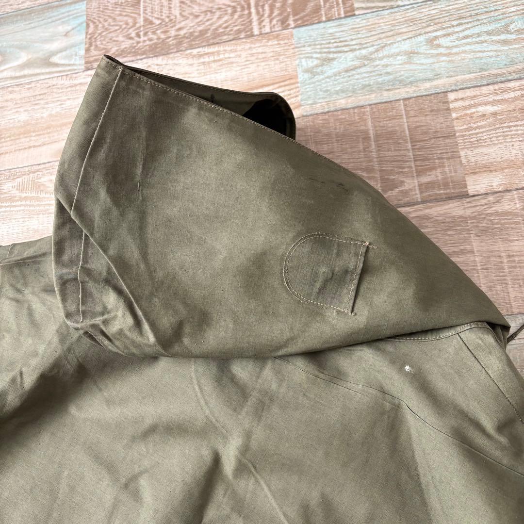 USN レインパーカー デッキパーカー プルオーバー ゴム引き XL相当