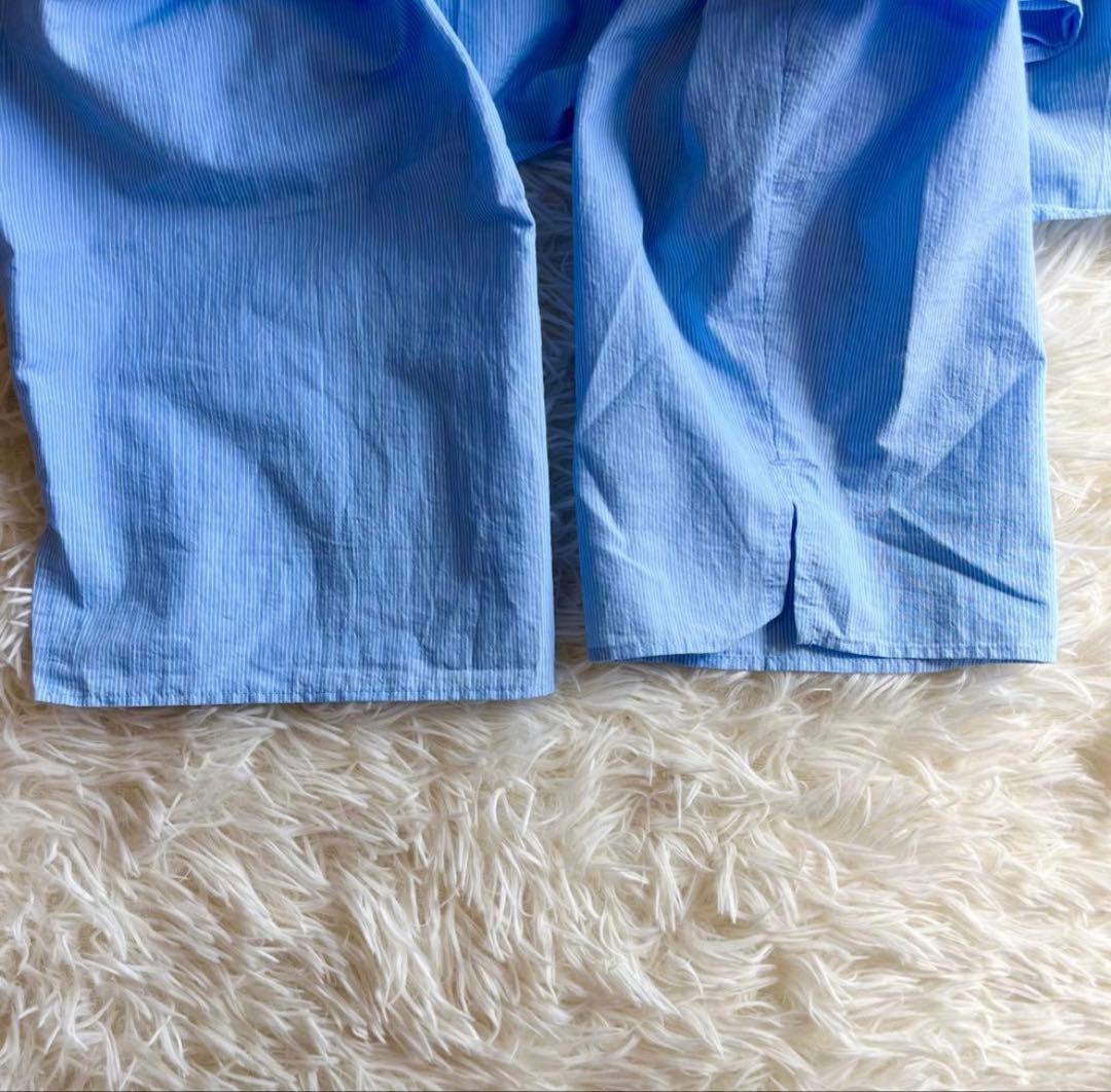 yori ストライプティアードチュニック 長袖 ブラウス