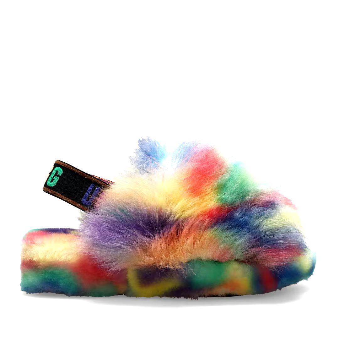 靴 UGG W FLUFF YEAH PRIDE RAINBOW 22SS-I