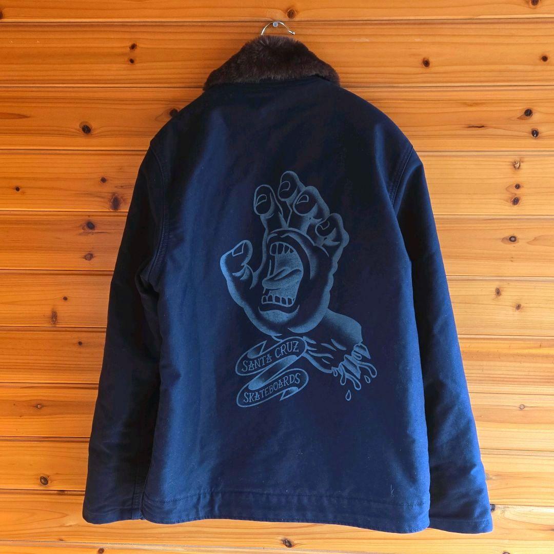 アルファ×サンタクルーズ N-1デッキジャケット ミリタリー ボア ネイビー M