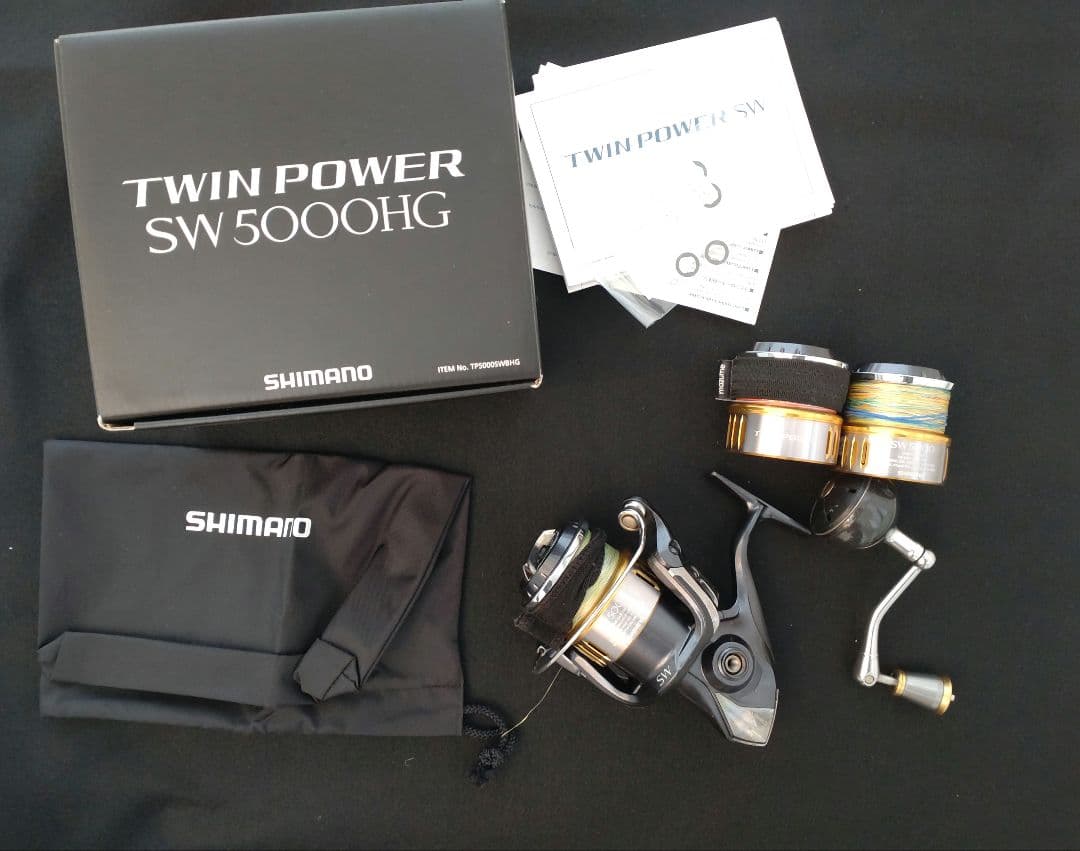 SHIMANO15Tツインパワー5000HG 予備スプール2個付き