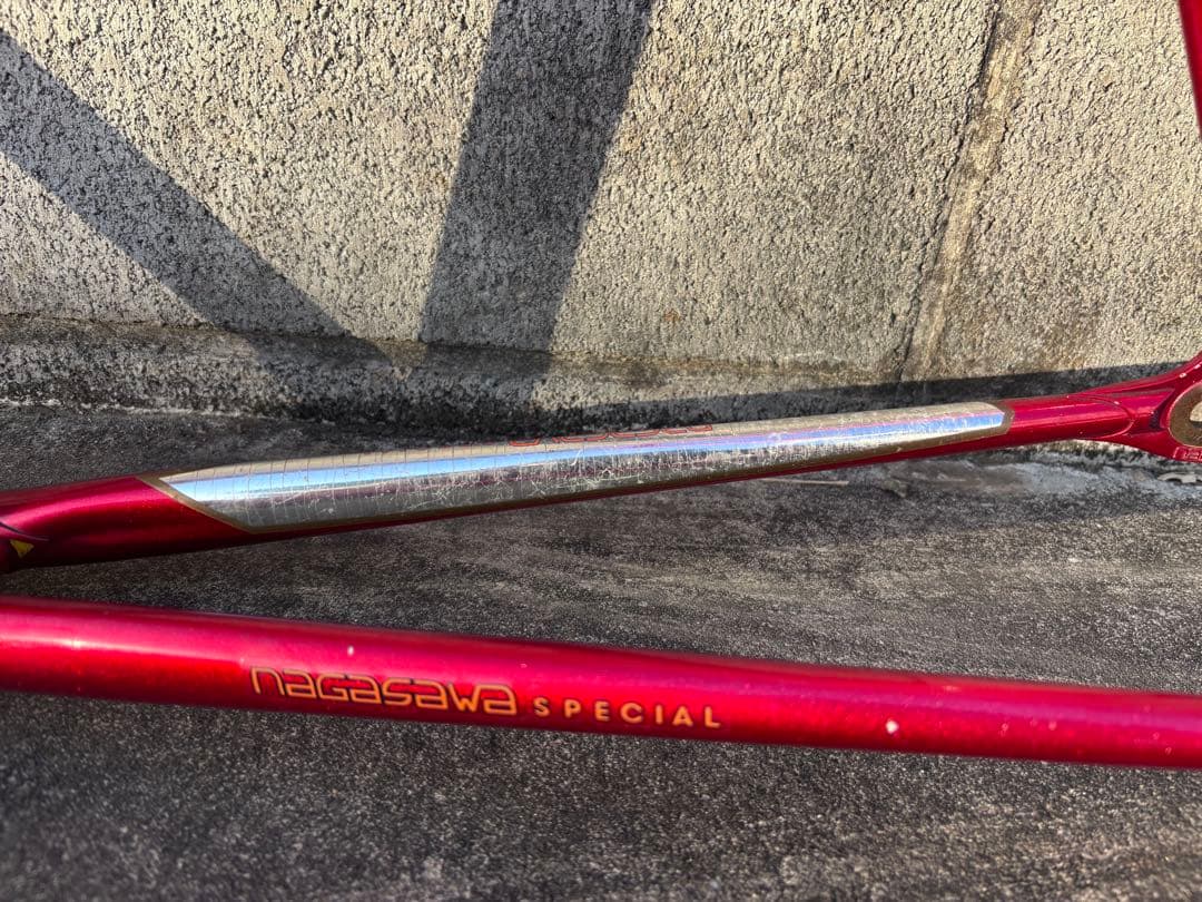 ピ*ザ様 NAGASAWA ピストバイク フレーム NJS 中野レッド C-C5