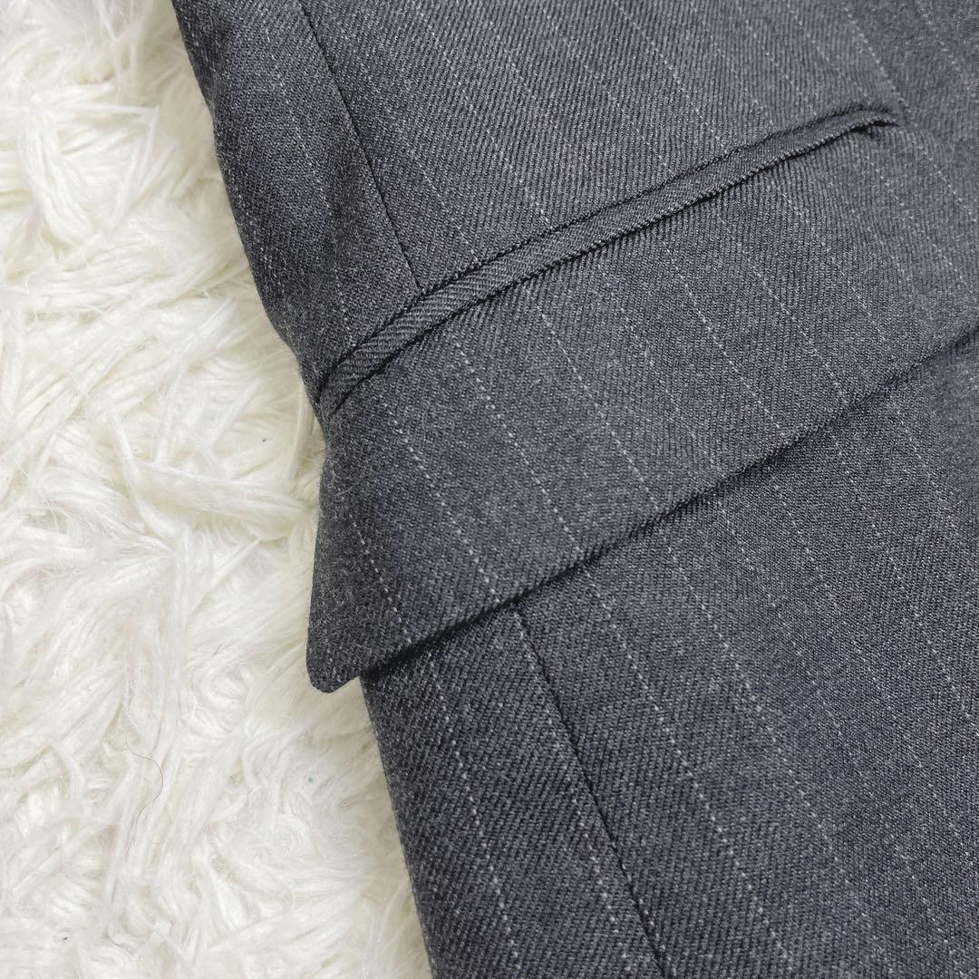 美品 マーガレットハウエル セットアップ スーツ ウール ストライプ グレー