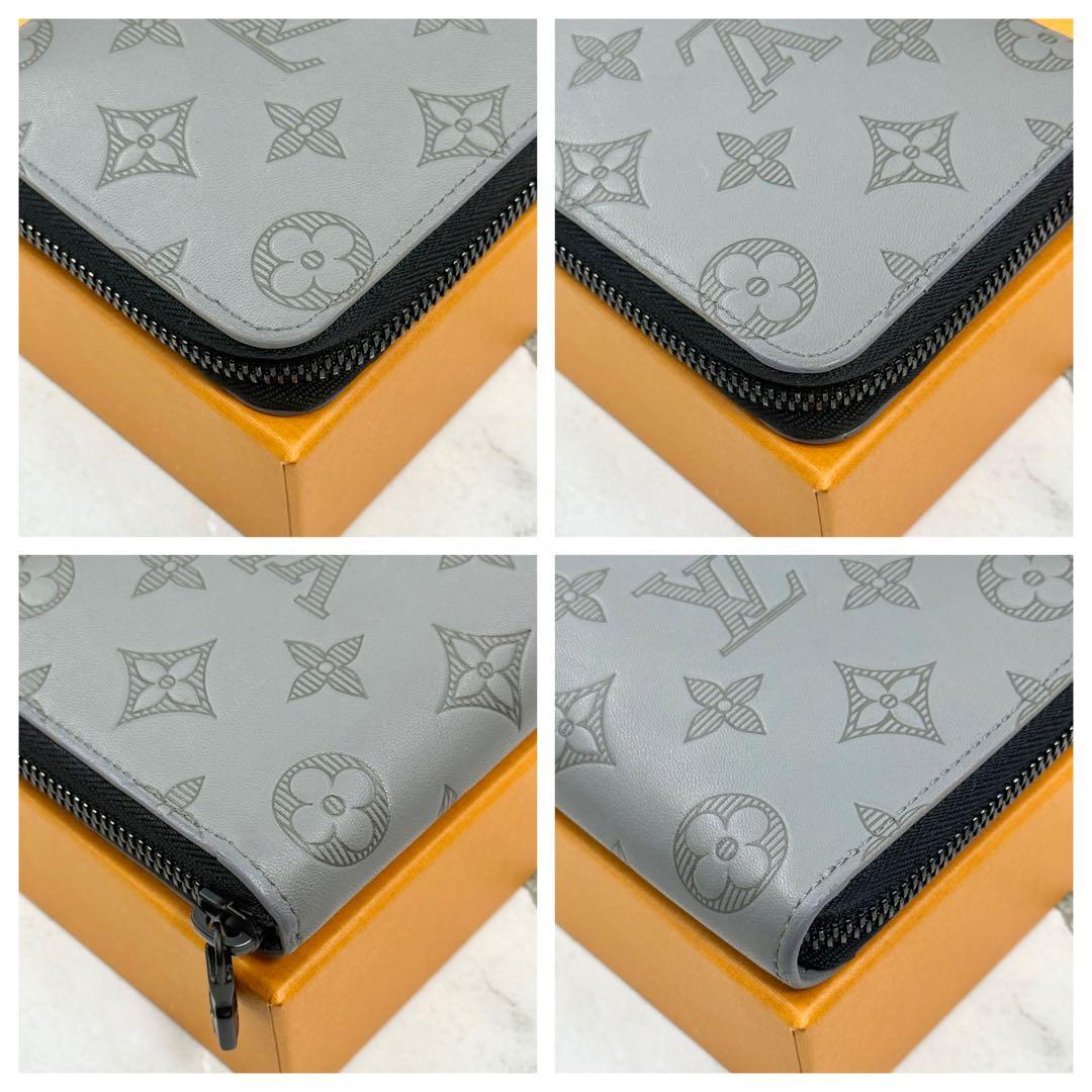 【極美品】ルイヴィトン ジッピーウォレット ヴェルディカル モノグラム シャドウ
