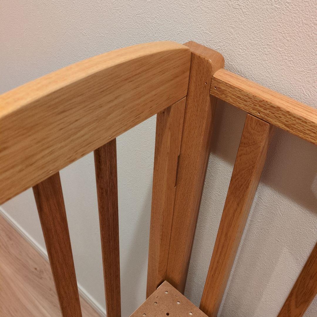 【千葉市 手渡し限定】KATOJI 木製オープンタイプベビーベッド　60×90