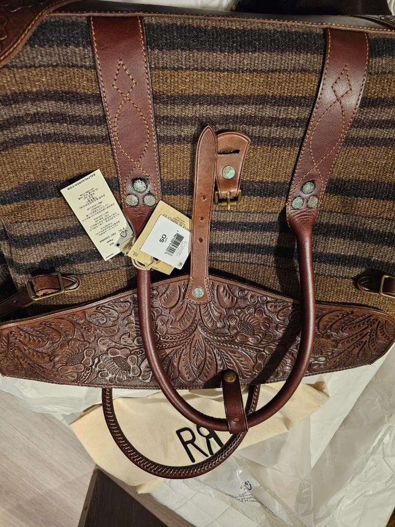 RRL★手織りジャカード オーバーナイトバッグ