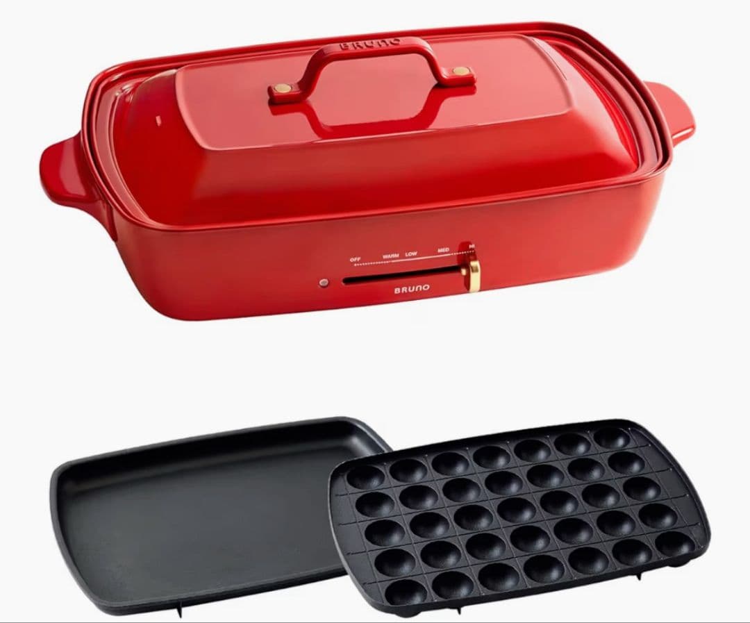 BRUNO ホットプレート グランデサイズ BOE026-RD（レッド）