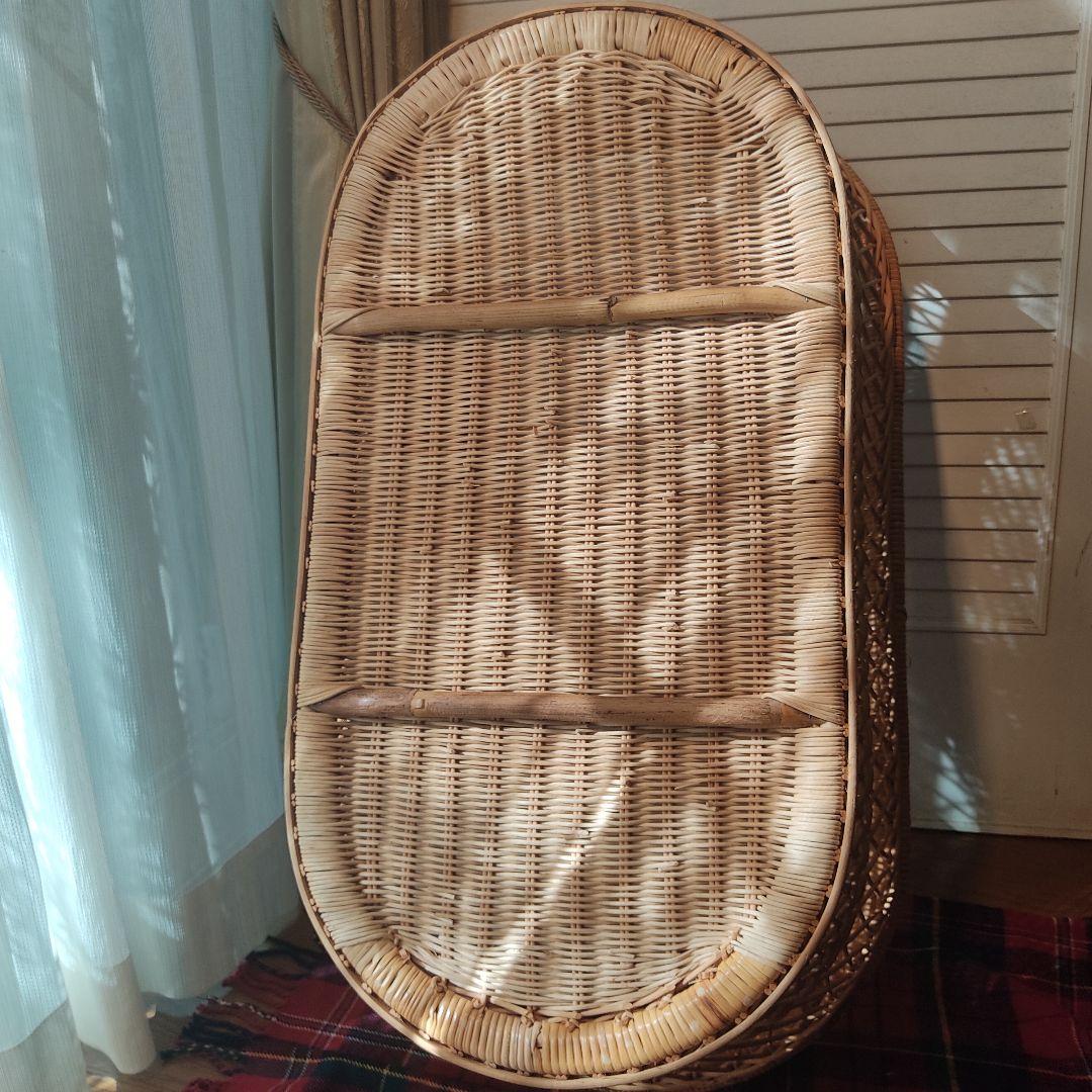 揺りかご　揺り籠　ラタン　籐　レトロ　クーハン　クーファン　バスケット　籠