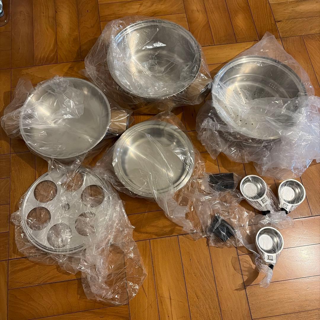 アルムウェイ 大フライパン・蒸し器 6リットルセット