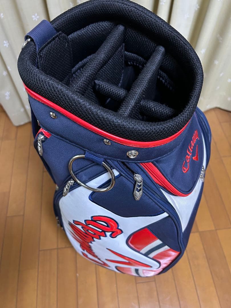 Callaway キャロウェイキャディバッグ 白紺赤　メンズ　ゴルフ