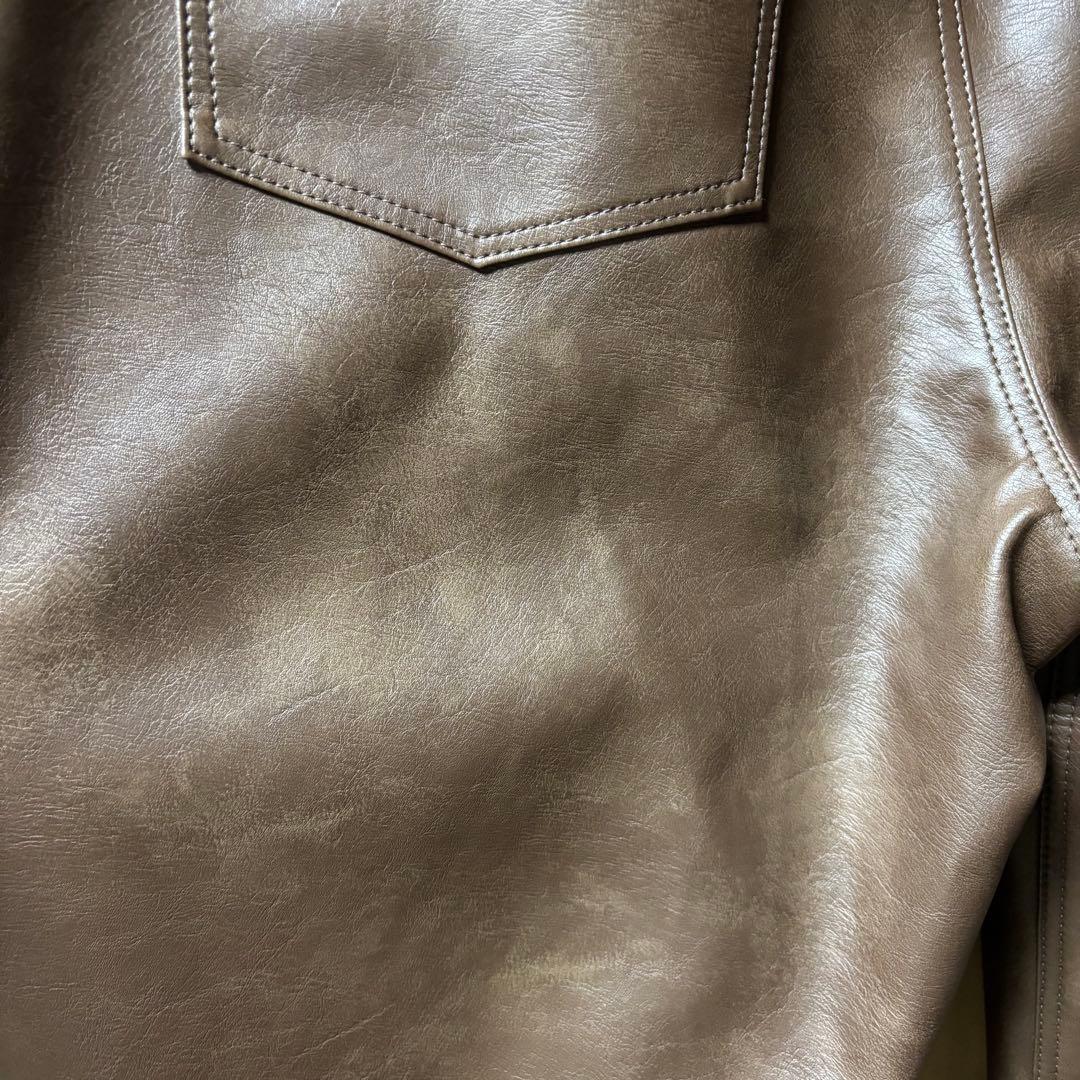 MYNE レザーパンツ ブラウン Mサイズ なぐもふうか