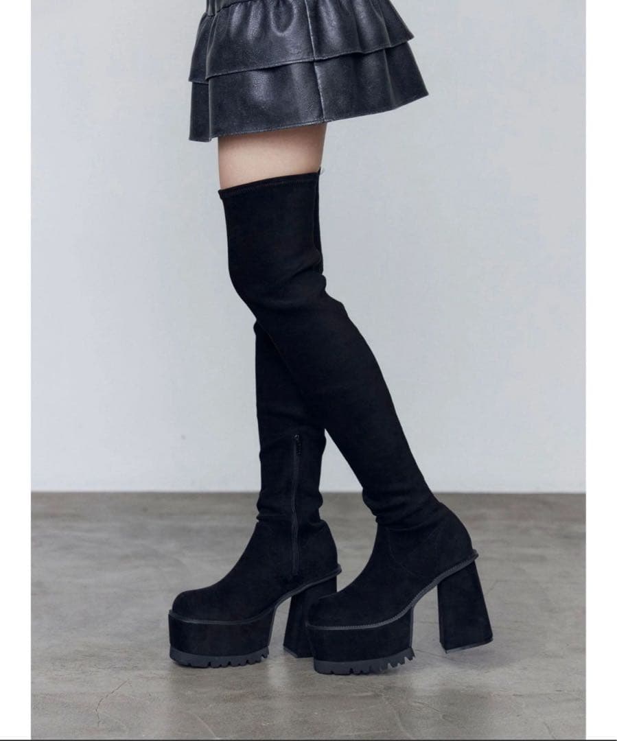 EMODA スクエアフィットロングブーツ S