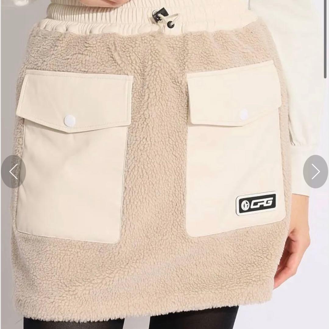 最終値下げ！CPG GOLFシーピージーゴルフ合皮切替ボアスカート 定価3.9万