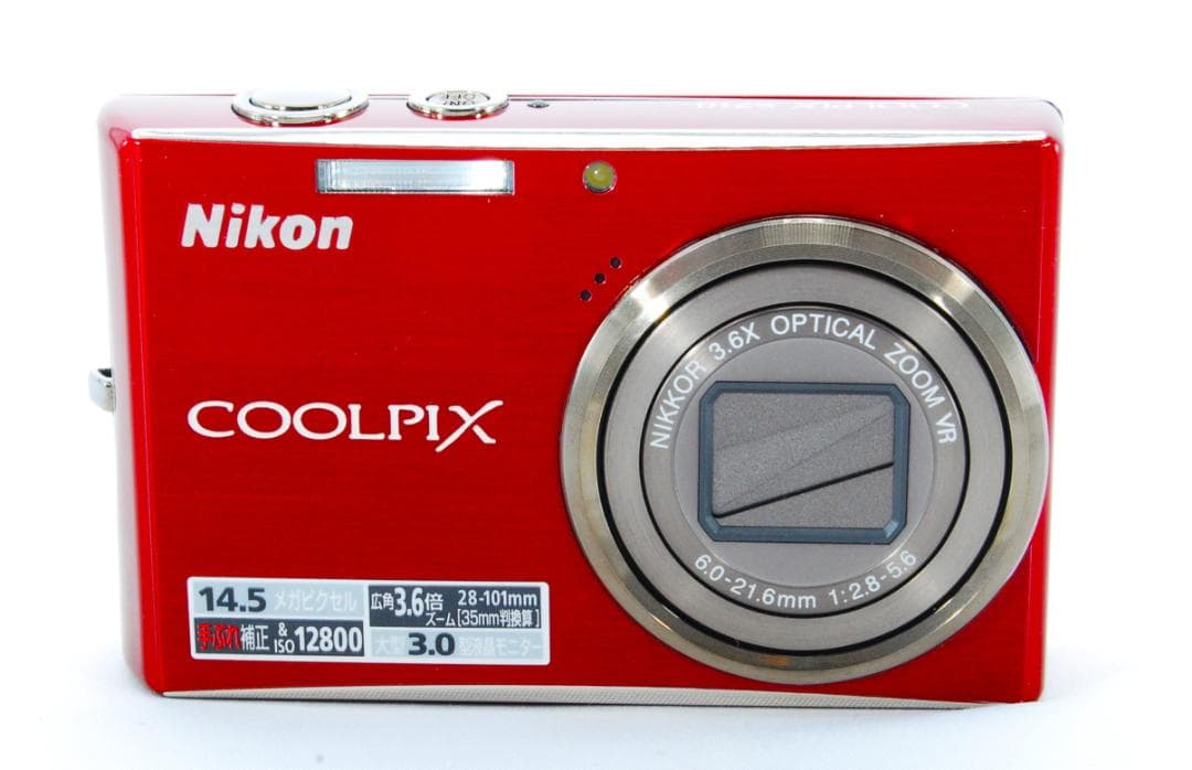 【極上美品】Nikon Coolpix S710元箱付レッド動作確認済41107
