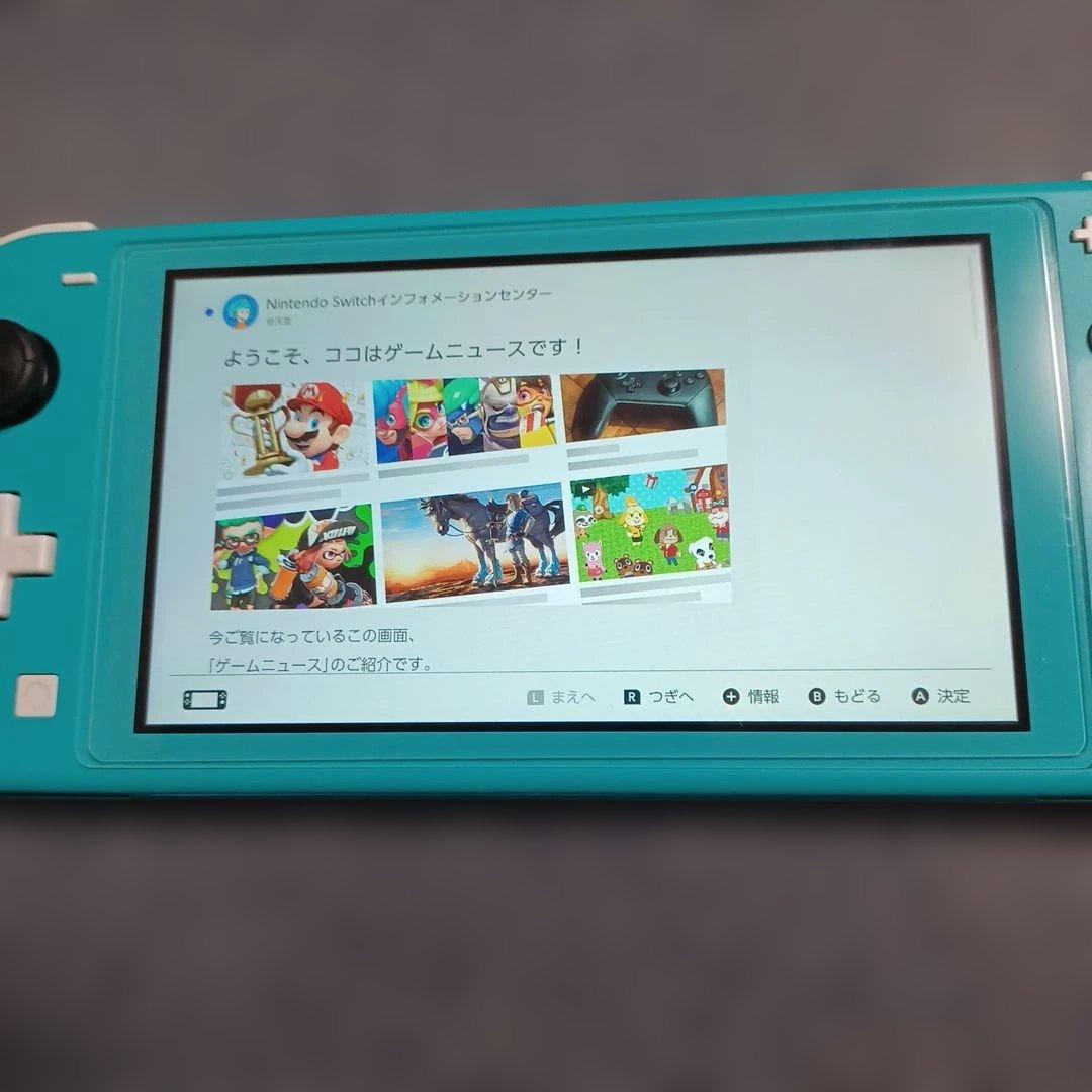 ダ*ン様 Nintendo Switch Lite ターコイズ 本体 充電器付き