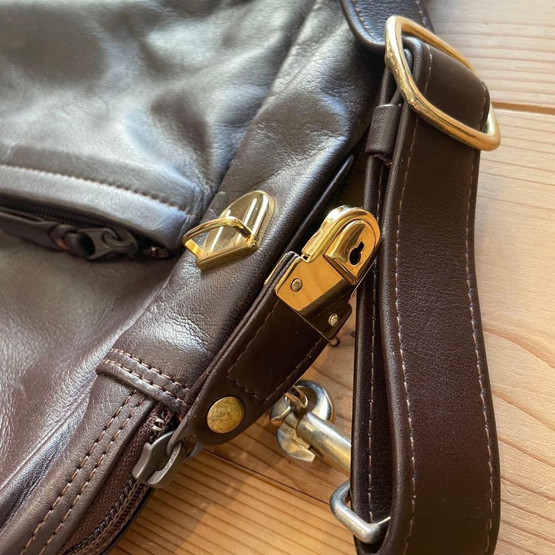 【Porter】吉田カバン ブラウンレザー 2way ボストンバッグ