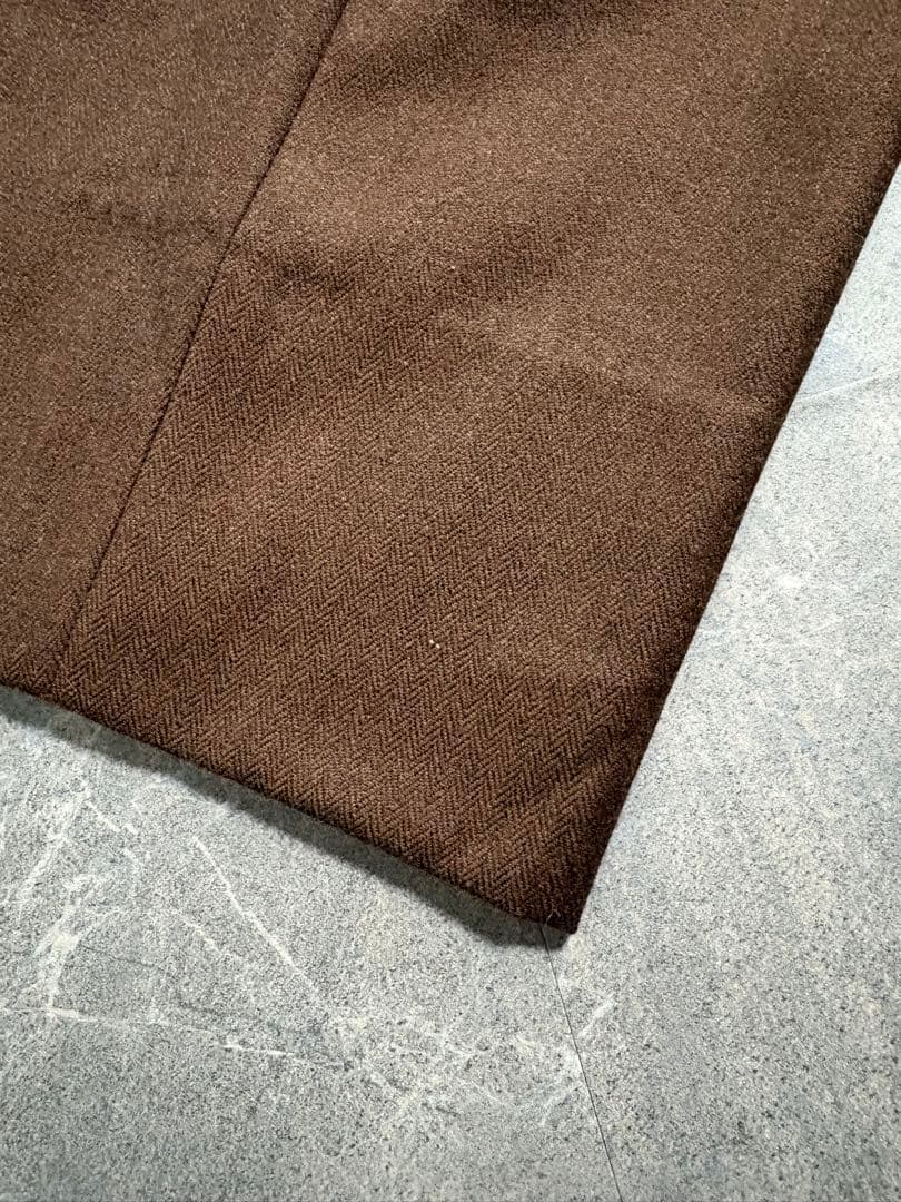 パンツ PAPAS wool cashmere 3tuck wide slacks XL