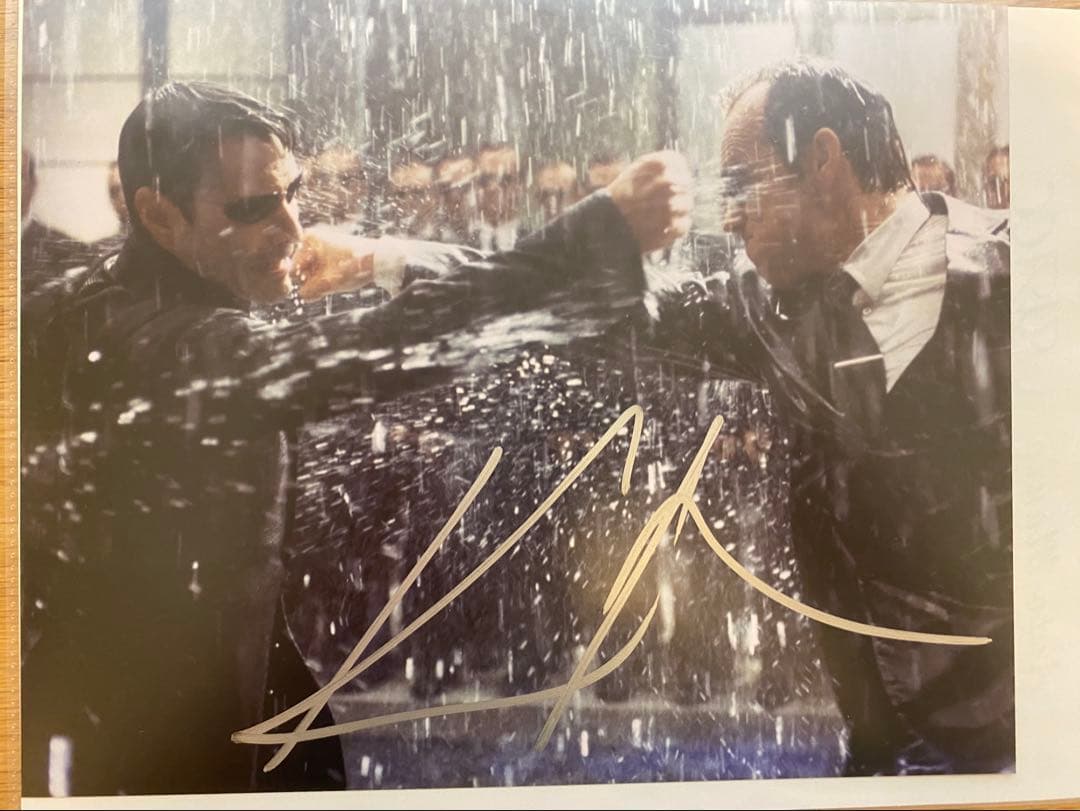 映画　マトリックス サイン入り写真等6点セット　キアヌ　ネオ　モーフィアス