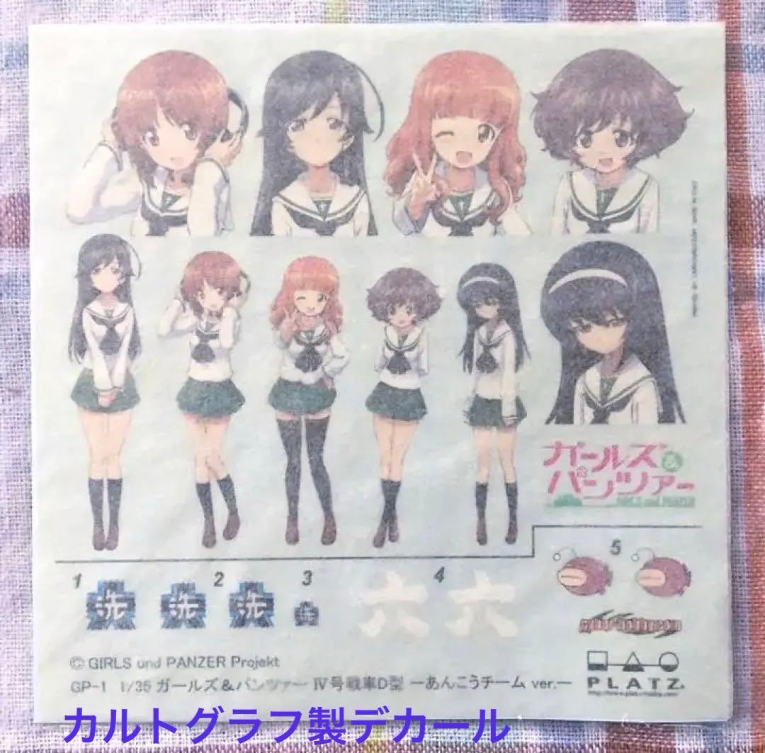 初版品 ガルパン 1/35 あんこうチーム 四号戦車D型 短砲身 w/みほシール