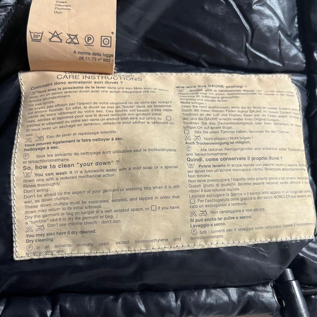 MONCLER モンクレール フランス製 青タグ ダウン ベスト ダークネイビー