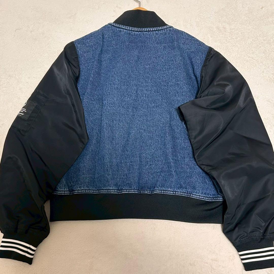 アディダス カレッジデニムジャケット M デニム ブルゾン レディース