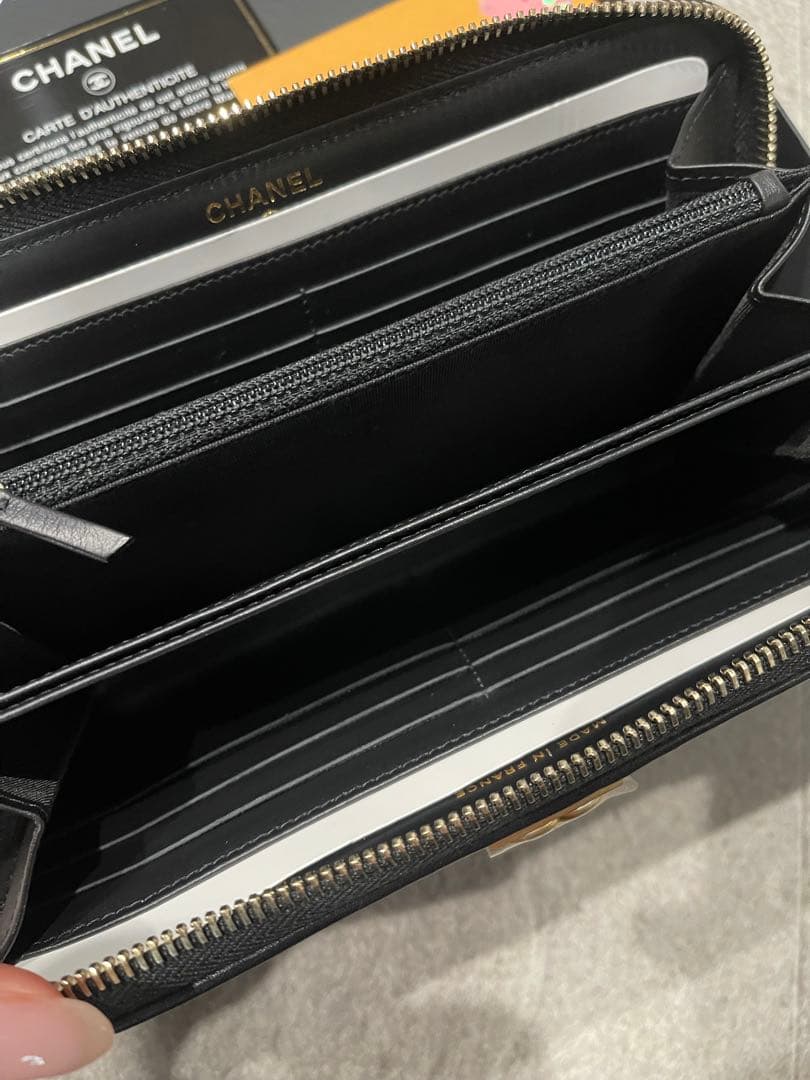 きょう 即購入不可 シャネル 長財布 ボーイ チェーン ファスナー 激レア