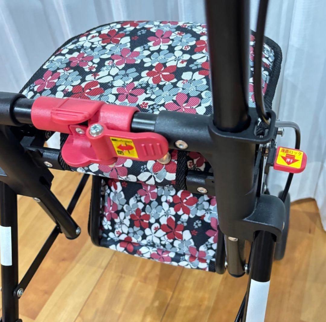 ✨美品✨島製作所 シルバーカー モート 軽量3.7kg 花柄 座面付 説明書付