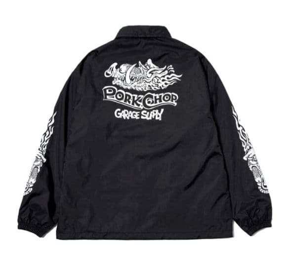 PORKCHOP x MASSES ナイロンジャケット コーチジャケット L 黒