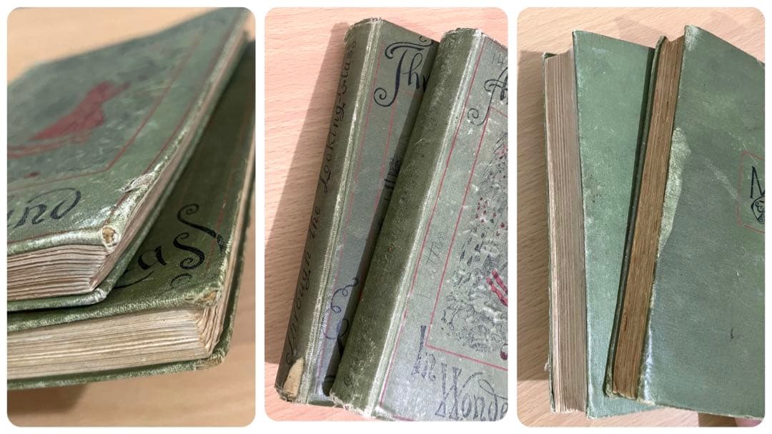 No.113 古書 洋書 アンティーク 不思議の国のアリス・鏡の国のアリス