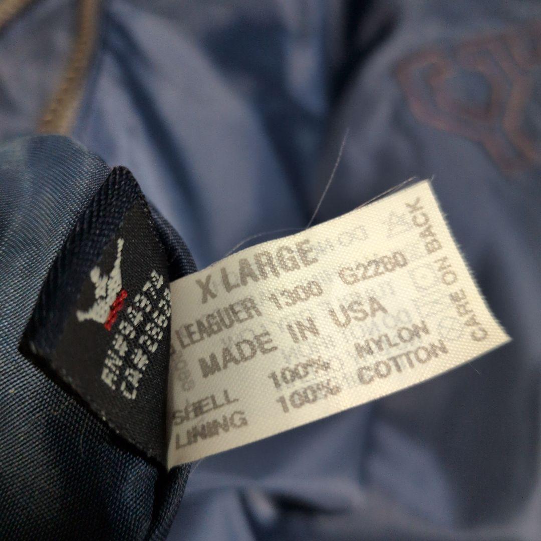 ビンテージ90年代USA製OLDステューシー紺タグバックロゴJKT