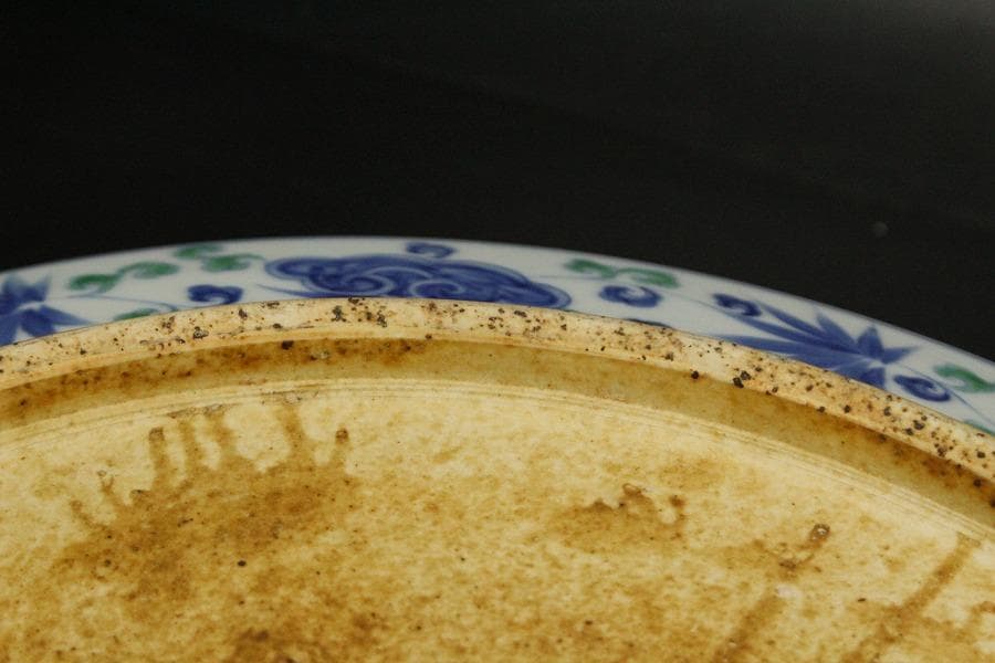 あきこ中国美術 色絵 龍紋皿 φ48.8cm(ZE473)