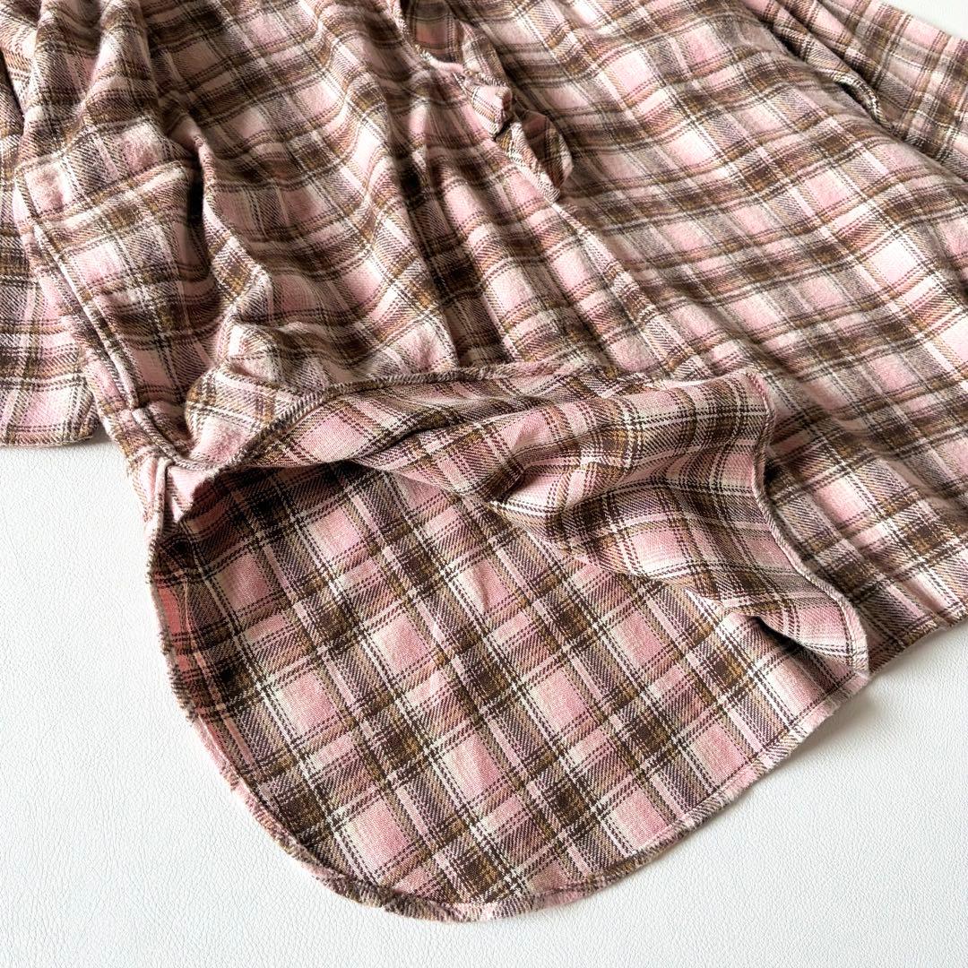 未使用タグ付き✨45R　現行　柔らか インドネルのフリルチュニック　刺繍入り