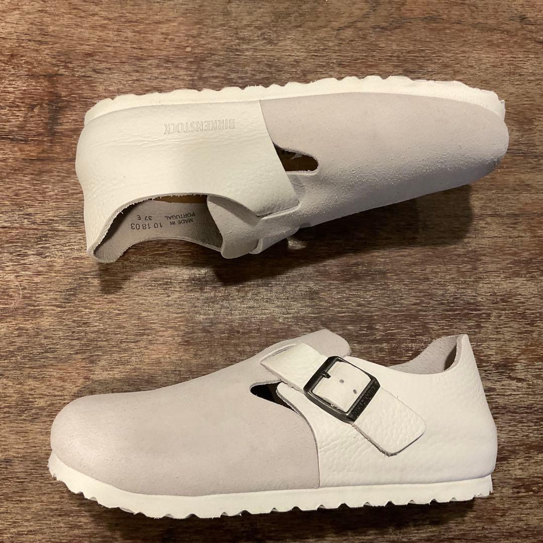 ほぼ新品！ビルケンシュトック ロンドン ホワイト レザー スエード サンダル