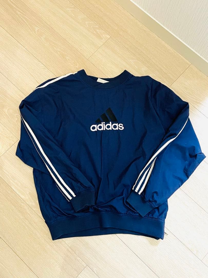 adidas ネイビー ナイロンジャケット サイズM
