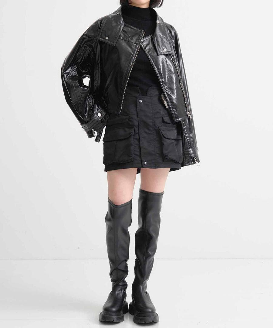 STUDIOUS ステュディオス パテント バイカージャケット