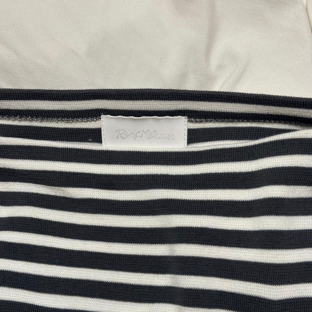 【新品】ロージーモンスター　ショルダーリボンエンブロイダリーロゴボーダーニット