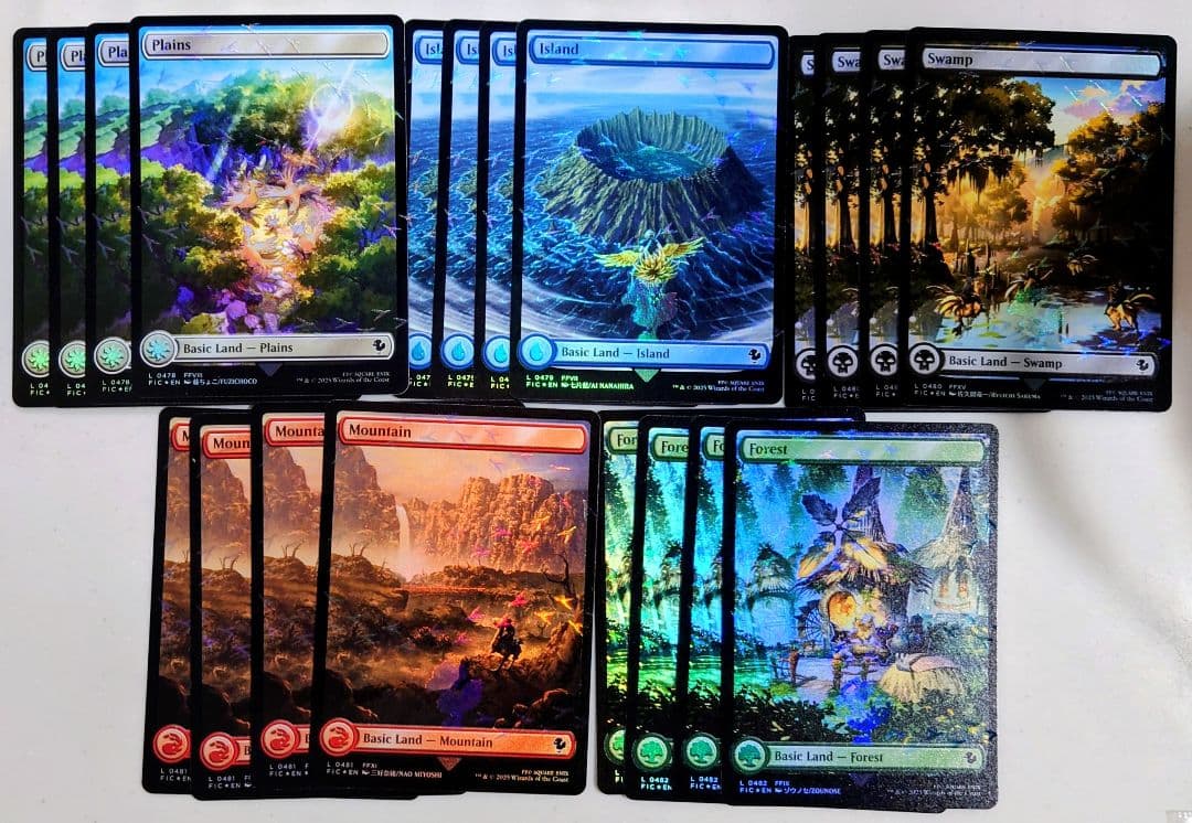 MTG チョコボバンドル英語版　チョコボトラック・Foil　基本土地20枚セット