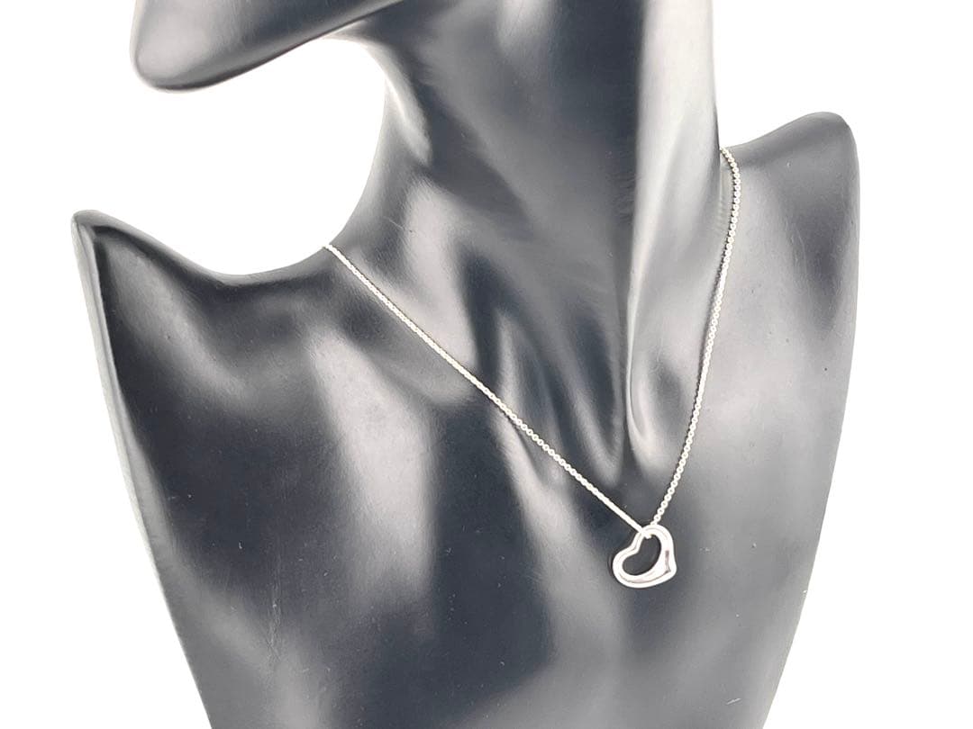 c961 美品　ティファニー　オープンハート　ネックレス　シルバー　925