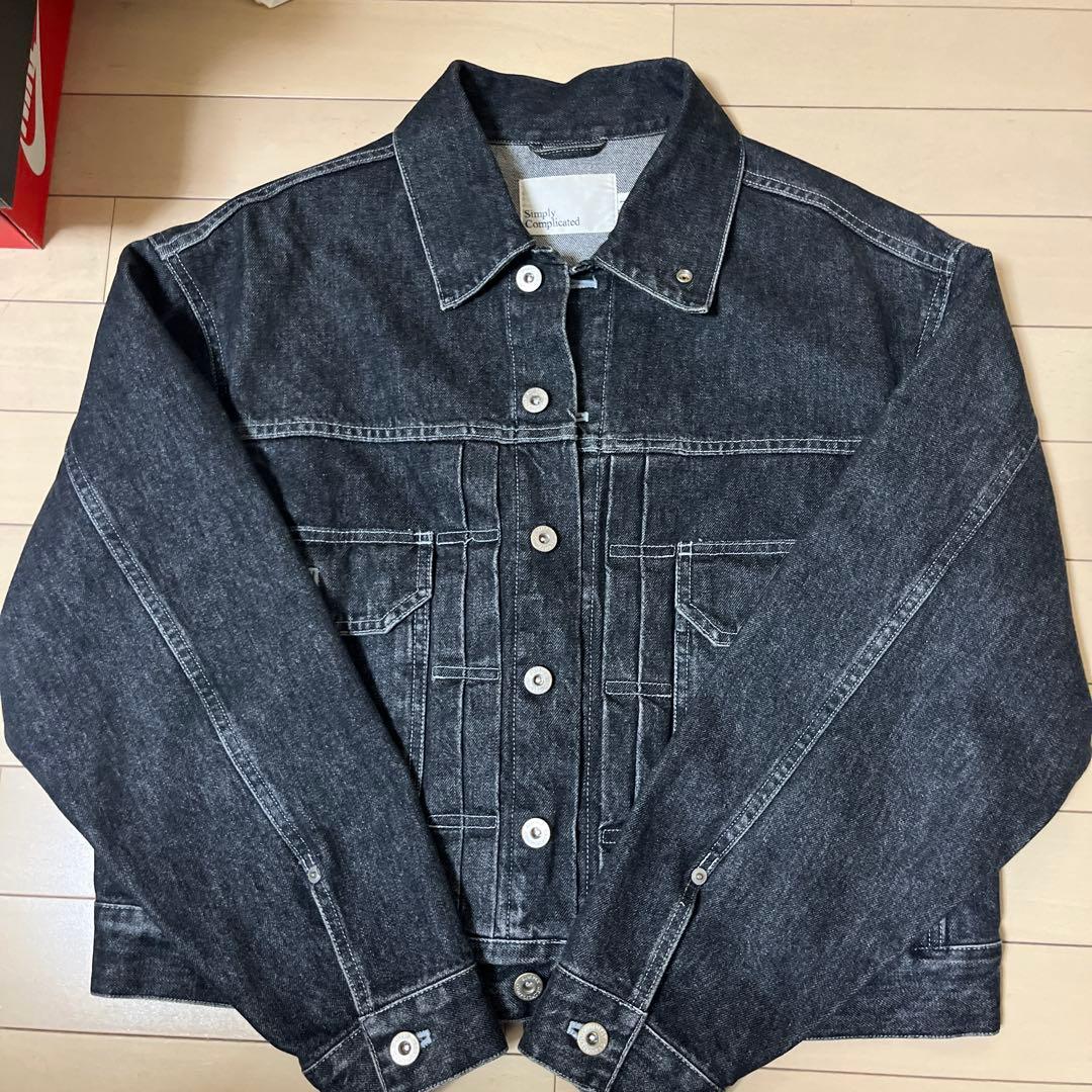 トップス simply complicated BF DENIM JACKET STONE