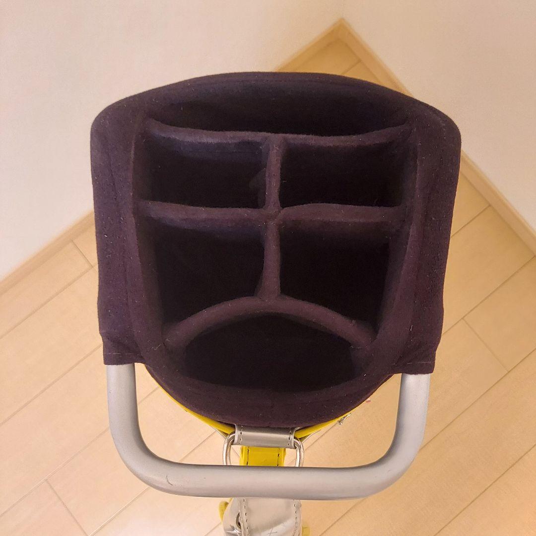 ARCHIVIO アルチビオ キャディバック シルバー/イエロー★ヘッドカバー付