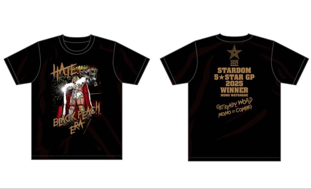 渡辺桃　5★STAR GP 優勝Ｔシャツ XL スターダム H.A.T.E