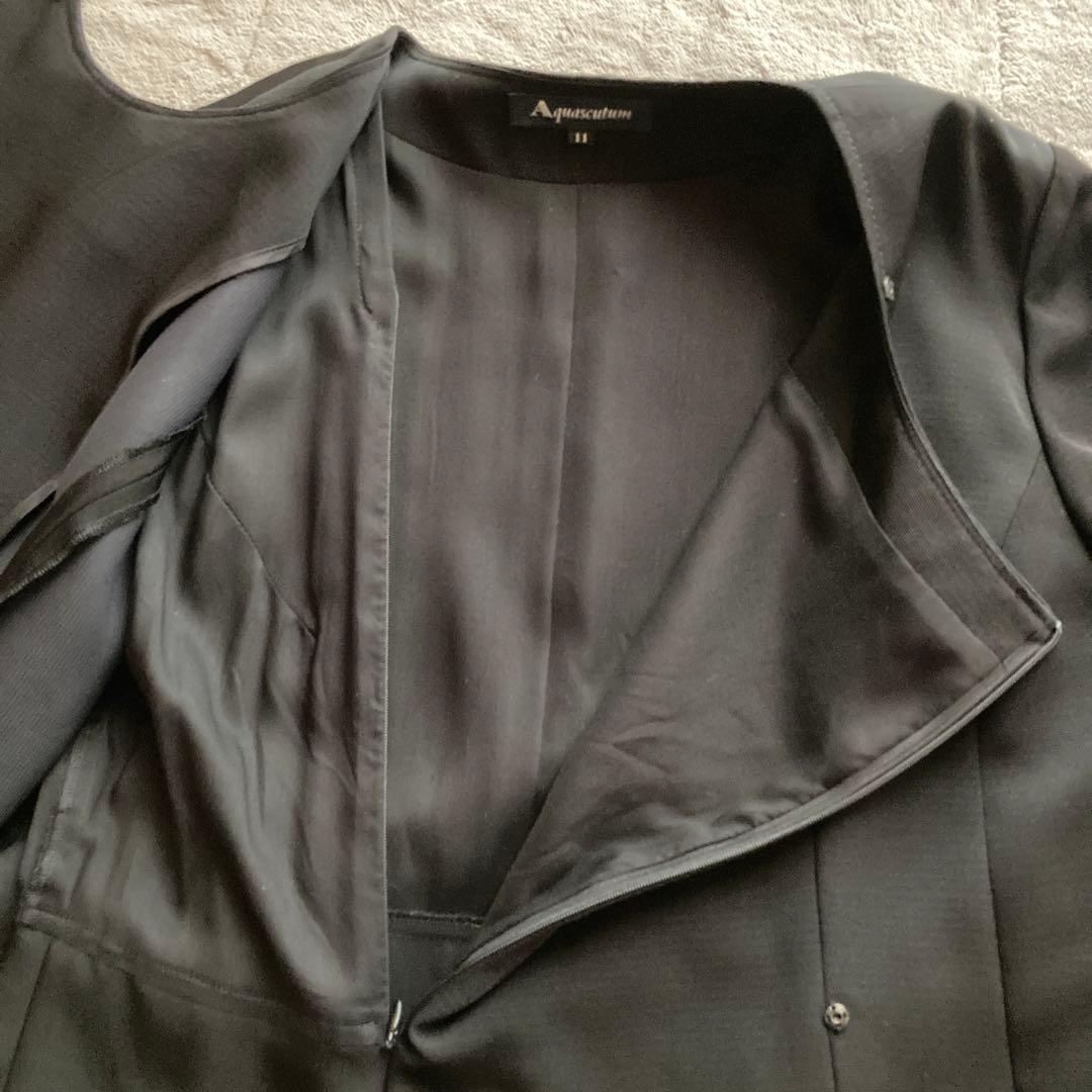 極美品・高級　アクアスキュータム ブラックフォーマル　ワンピースセットアップ