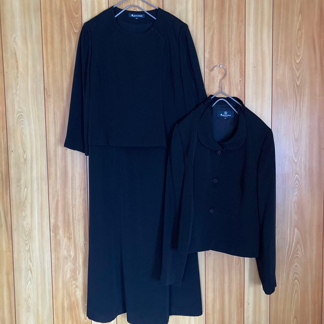 極美品・高級　アクアスキュータム ブラックフォーマル　ワンピースセットアップ